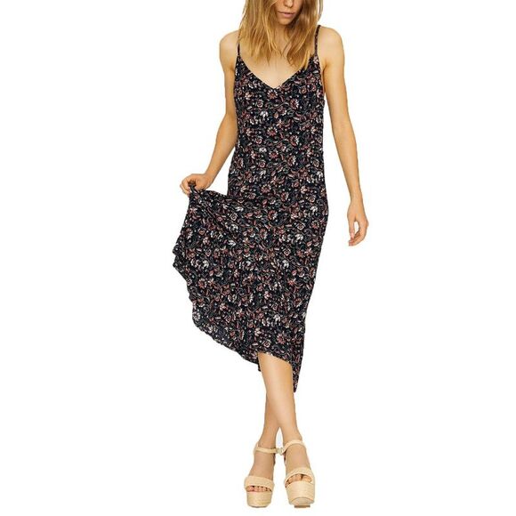 Sunfilled Tiered Midi Dress Black Multi Desert Night 8 - Picture 2 of 3